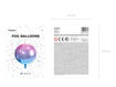 Picture of FOIL BALLOON OMBRE BALL VIOLET & BLUE 18 INCH
